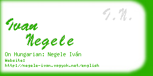 ivan negele business card
